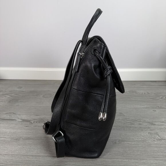 Radley London Woburn Abbey Black Leather Drawstring Backpack & Scottie Dog Charm main image 5